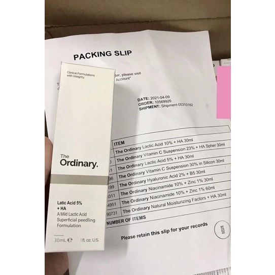 Tinh chất Tẩy da chết The ordinary Lactic Acid 5% + HA | BigBuy360 - bigbuy360.vn