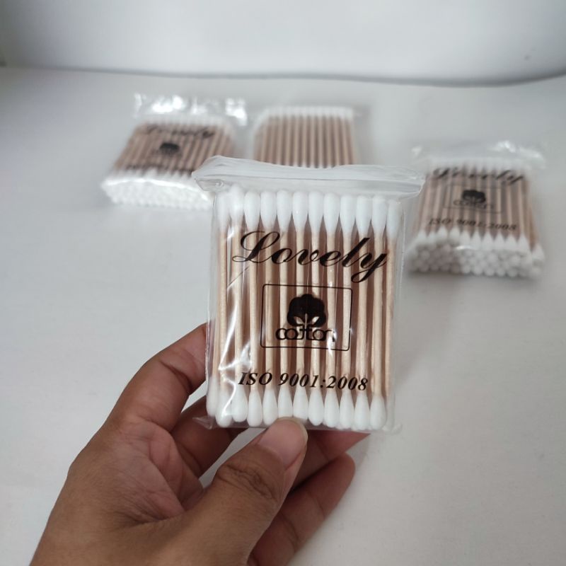 12 gói gòn ráy tai thân gỗ tiệt trùng LOVELY.