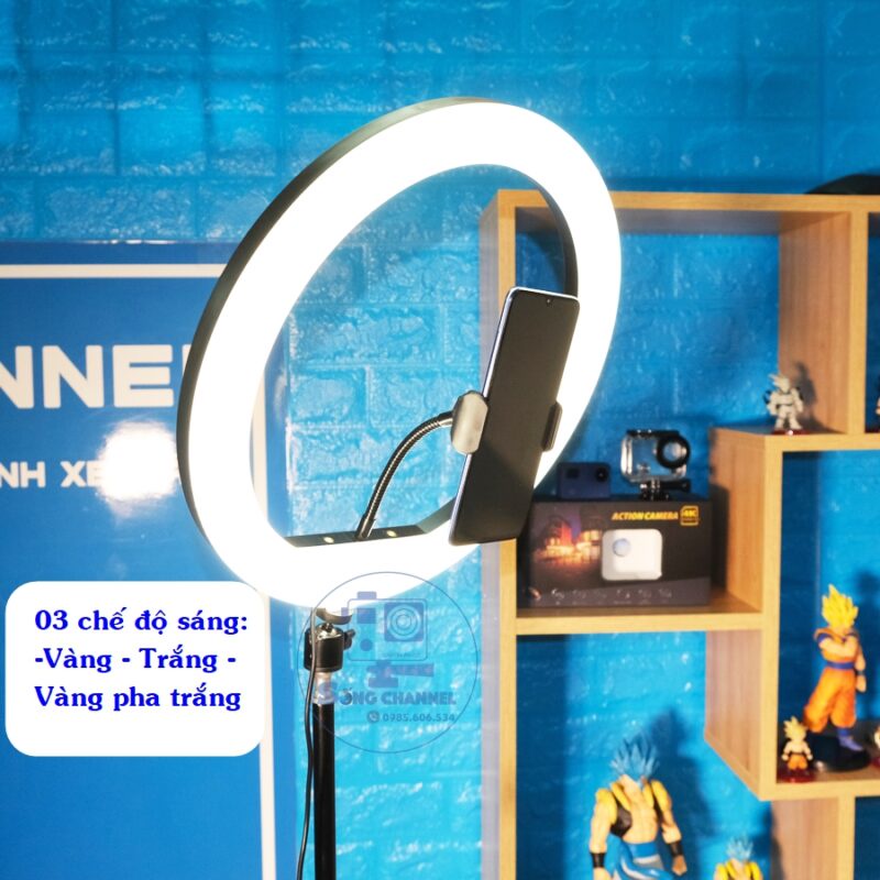 Bộ Đèn Livestream Chân+Vòng Led 16cm 26cm 33cm Cao 2.1( 3 Chế Độ ĐÈN )