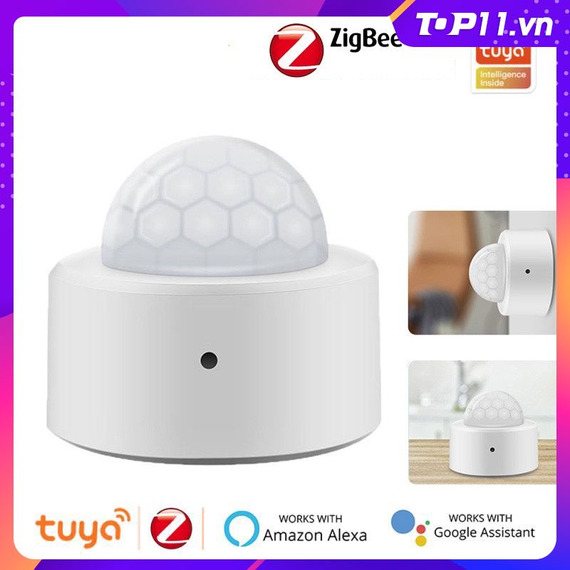 Tuya Zigbee Pir Không Dây Cảm Biến Chuyển Động Hồng Ngoại Báo An Ninh Báo Trộm Alexa Google Home