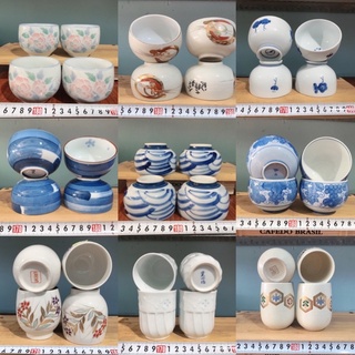 Set 4 ly gốm Nhật (khoan lỗ free theo yc)