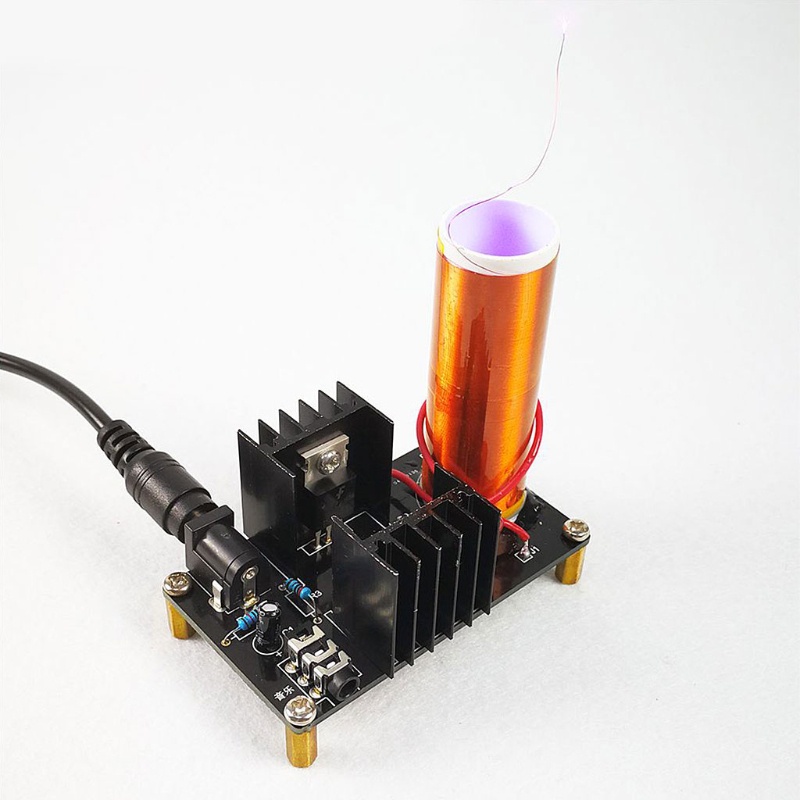 xinp  Mini Music Tesla Coil Plasma Speaker Tesla Wireless Transmission DIY Coil Kit