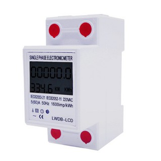 Công tơ điện tử 1 pha LW 60A 15000W đo công suất tiêu thụ Kwh độ chính xác cao- HÀNG CHÍNH HÃNG