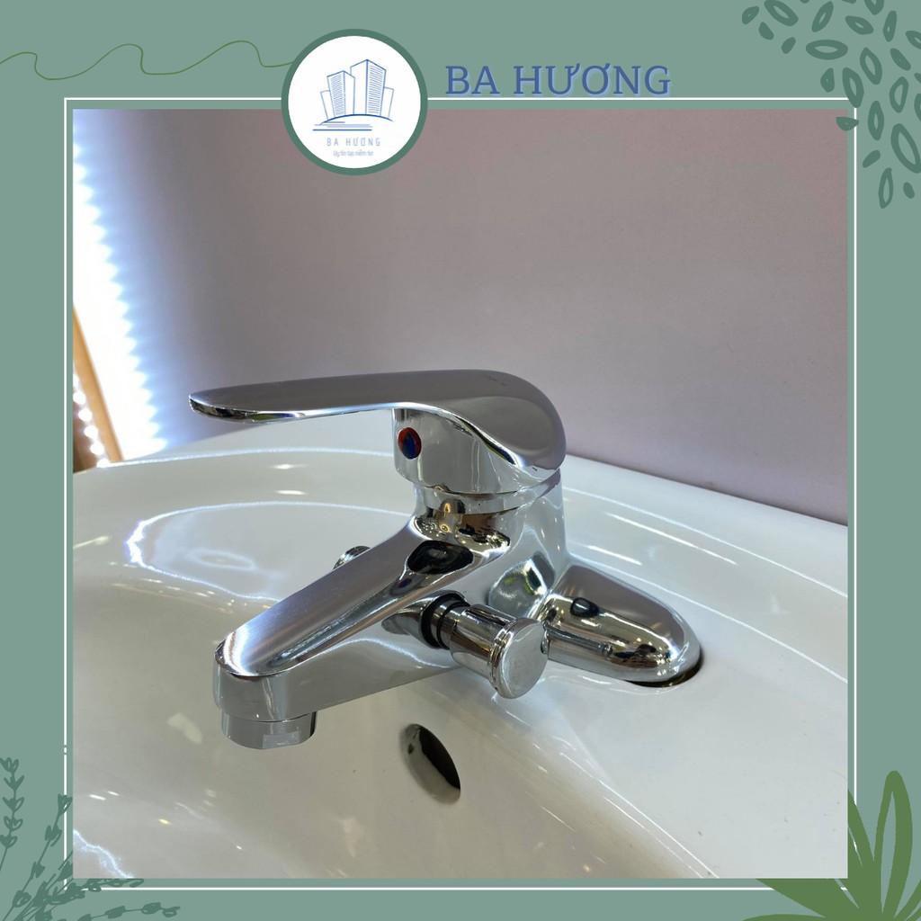 Vòi chậu rửa lavabo liền sen nóng lạnh