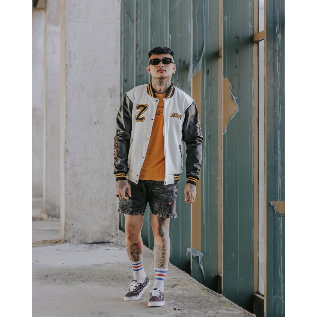 Áo khoác bóng chày thêu chữ BASEBALL VARSITY JACKET - SALVIO HEXIA JACKET - VERSITY ZADE SUPLYGIN