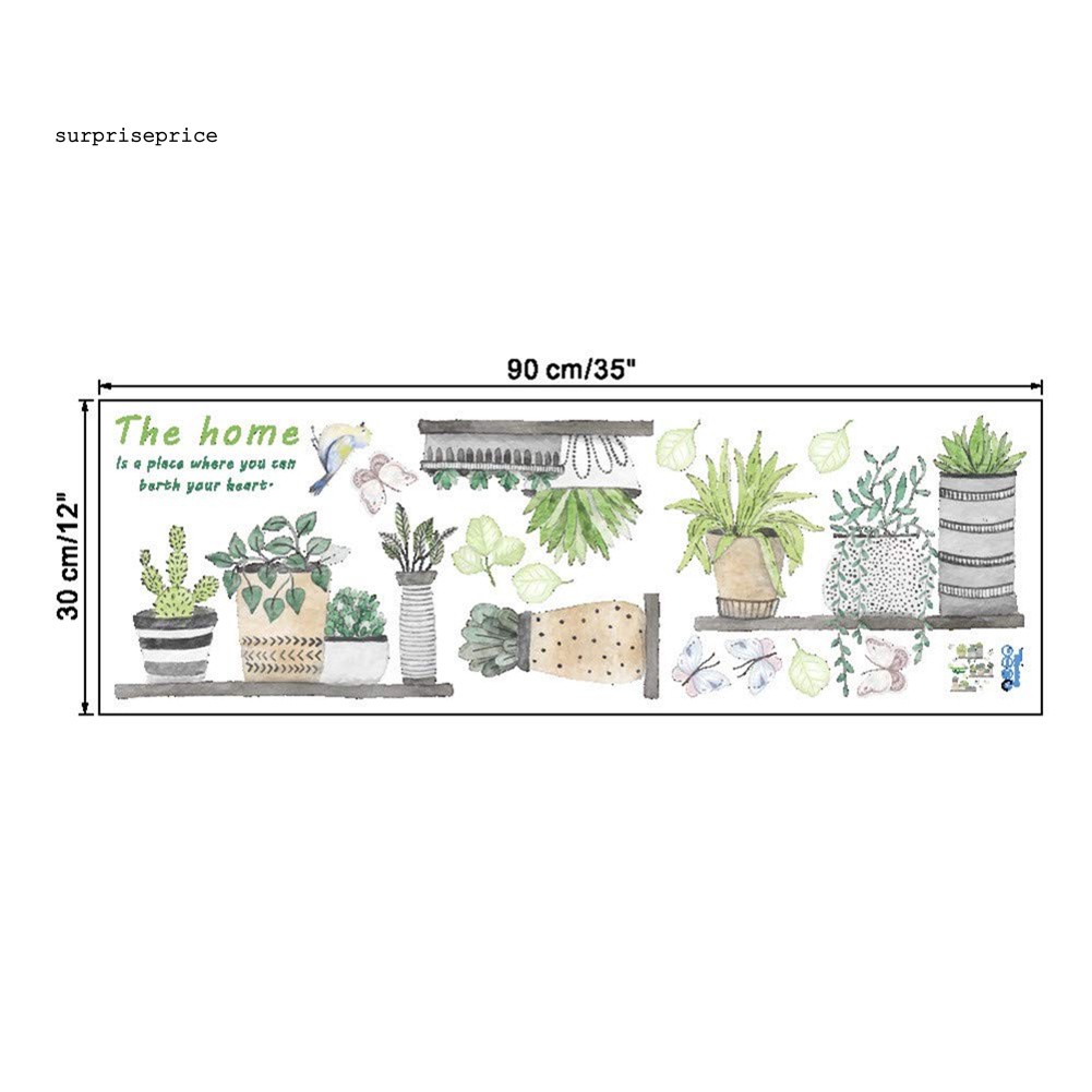 Giấy Dán Tường Trang Trí Hình Cây Cảnh Xinh Xắn Dễ Thương