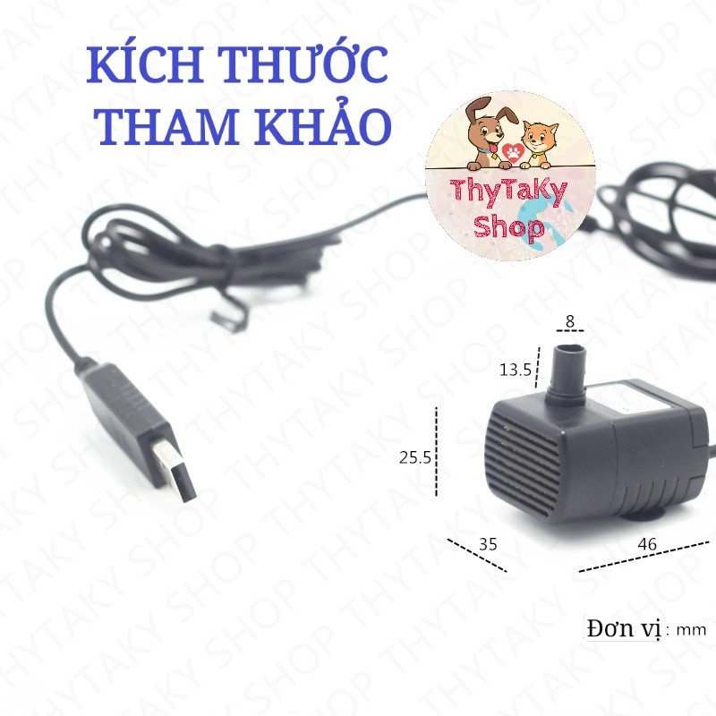 Máy bơm đèn led hết nước tự ngắt điện cho máy uống nước chó mèo máy lọc nước thú cưng