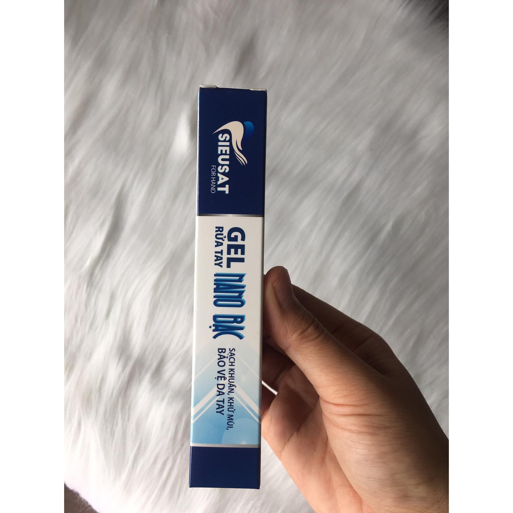[CHÍNH HÃNG] Gel rửa tay khô NANO BẠC Sieusat for hand - bảo vệ da tay (Viện Kiểm nghiệm thuốc trung ương nghiên cứu) | BigBuy360 - bigbuy360.vn