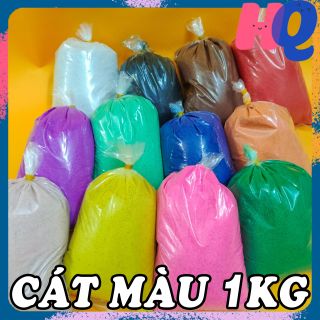 Cát Màu Tô Tranh Cát Cho Bé ❤️ HÀNG LOẠI 1 dùng cho các bé chơi tô màu tranh cát - 12 Màu - Bịch 1kg / 1 màu