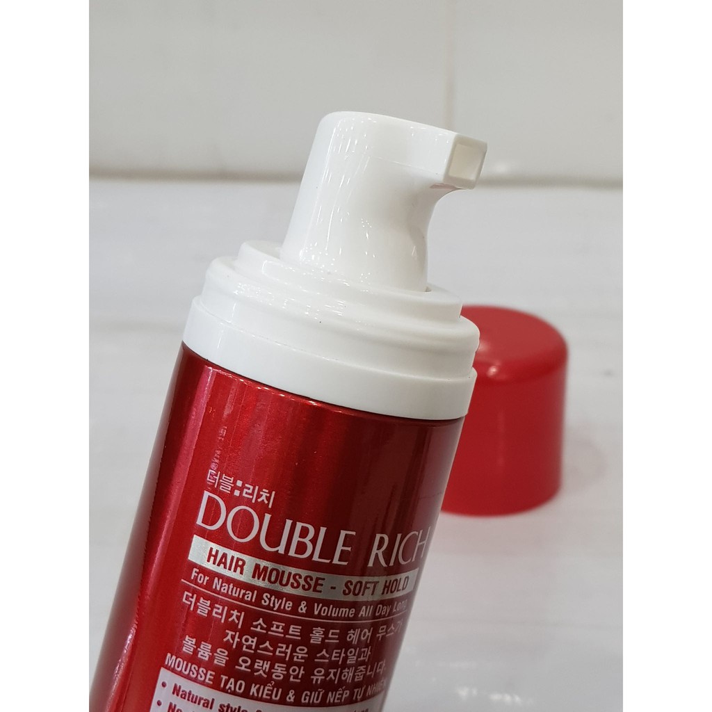 Mousse Xịt Giữ Nếp Mềm Tóc Double Rich Hair Mousse 150ml