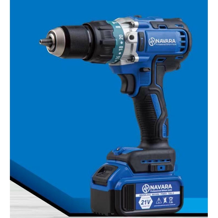 Máy Khoan Pin Navara 7003 M21 , Máy khoan 13 Ly động cơ không than, có đèn báo pin