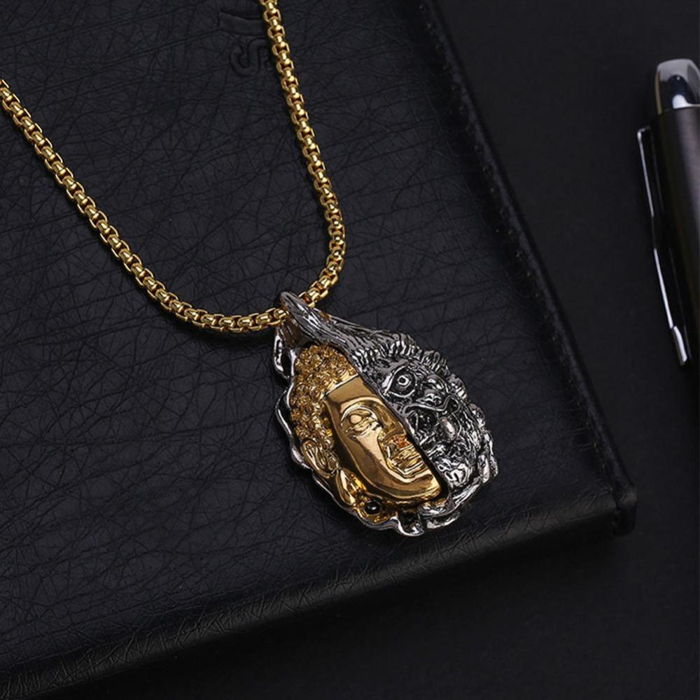 Vòng cổ Mặt Hình Phật Mạ Vàng 18K A5K5 Thời Trang Cho Nam Nữ