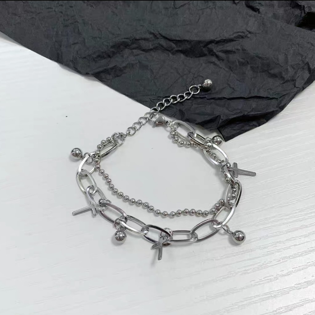 [Mã FAMAYFA giảm 10K đơn 50K] lắc tay vòng tay dây xích thánh giá cá tính unisex | BigBuy360 - bigbuy360.vn