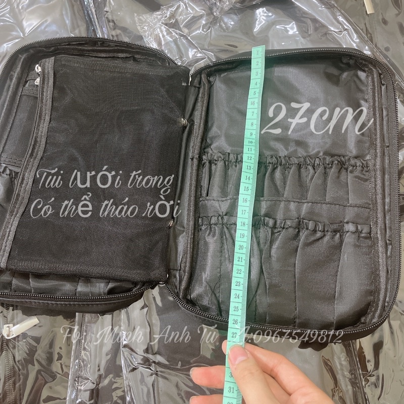 Túi Đựng Cọ Trang Điển Chuyên Nghiệp Vải Dù 27cm*20cm