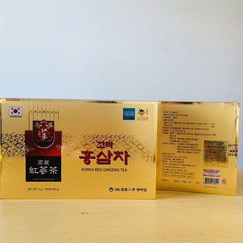 2 hộp Trà  sâm Hàn Quốc (2 x 100 gói x 3gr), hsd 2021