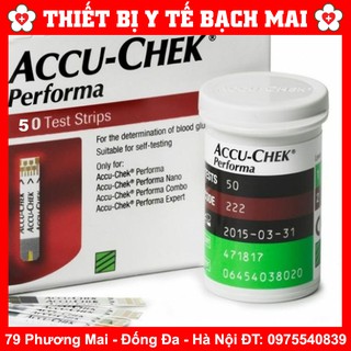 Que thử đường huyết accu-chek performa lọ 50 que