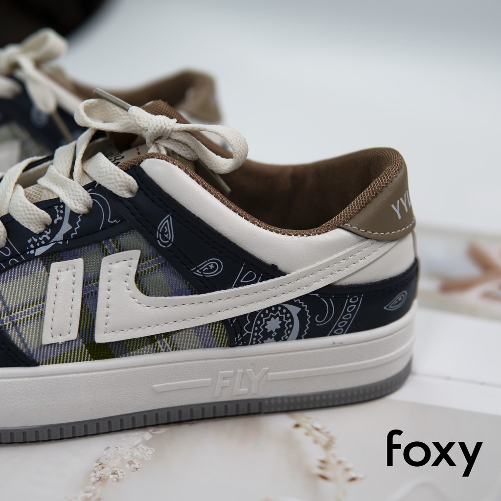 Giày Thể Thao Sneaker Nữ FOXY Dáng AF1 Họa Tiết Warior - FOX029