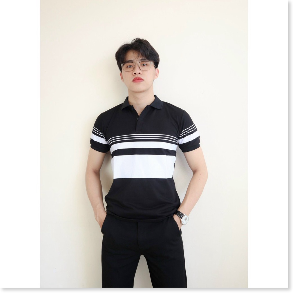 Áo thun cổ trụ ngắn tay hoạ tiết mới cho ae KOKO MI