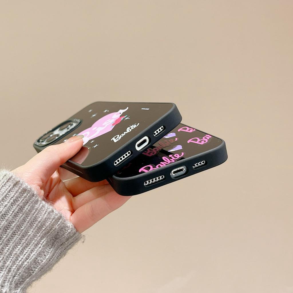 Ốp Điện Thoại Tráng Gương Hình Barbie Cho iPhone14ProMax iP13Pro 13 iPhone11 12Promax 13Promax 12 13 14