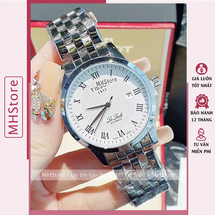 Đồng hồ nam TS 1853 dây thép không gỉ, mặt vân cực đẹp giá rẻ, sang trọng lịch lãm [Tặng tháo dây]