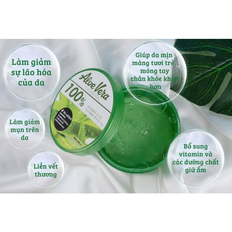 GEL DƯỠNG DA LÔ HỘI ALOE VERA SOOTHING GEL RA&amp;GOWOORI 300G CHÍNH HÃNG - 10586