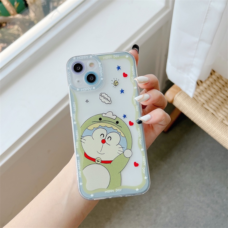 Ốp Điện Thoại Tpu Mềm Siêu Mỏng Chống Sốc In Hình Khủng Long Doraemon Cho iphone 14 13 12 11 Pro XS Max XR 7 8 Plus