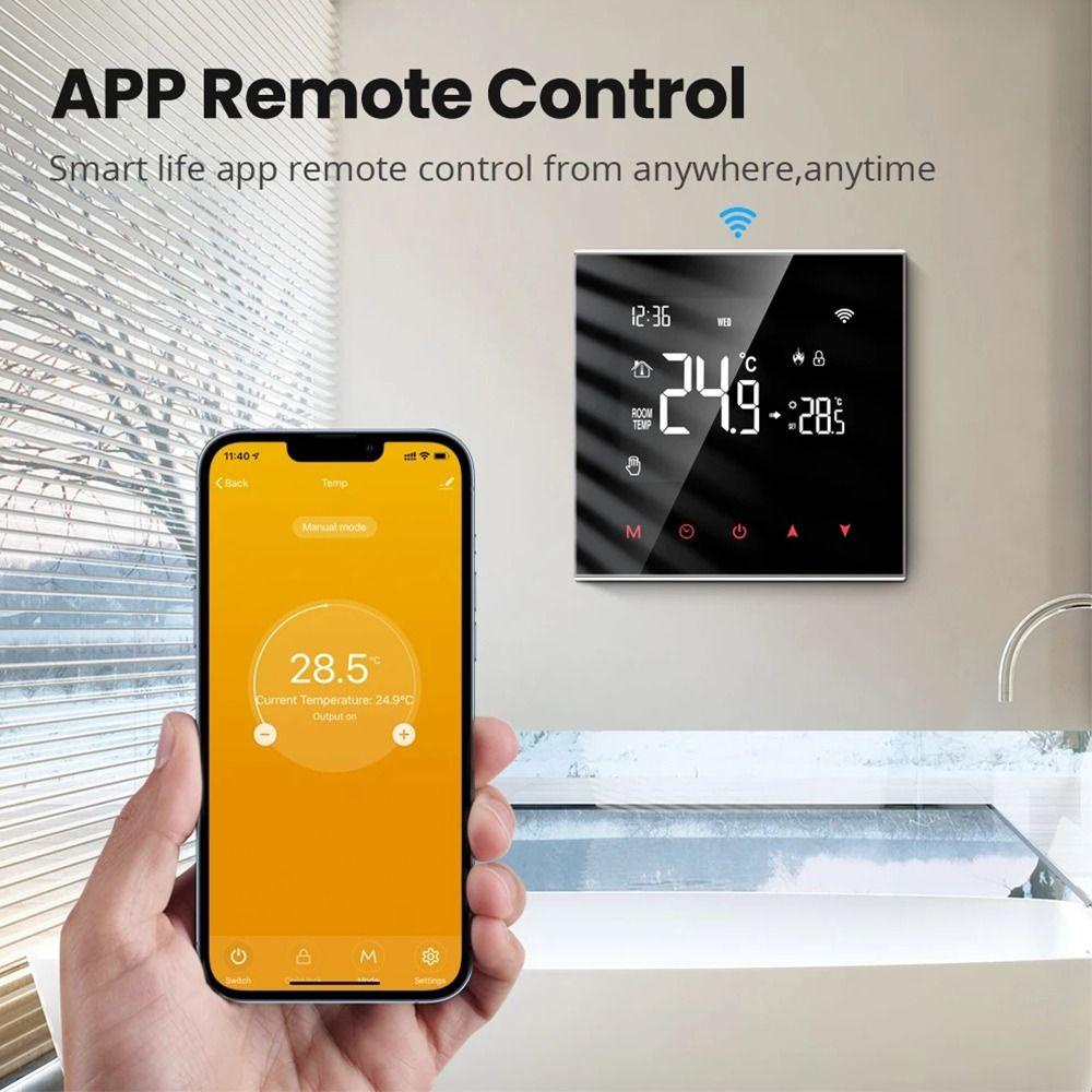 Nhiệt Kế Thông Minh Kết Nối WiFi Màn Hình LCD Kỹ Thuật Số Điều Khiển Ứng