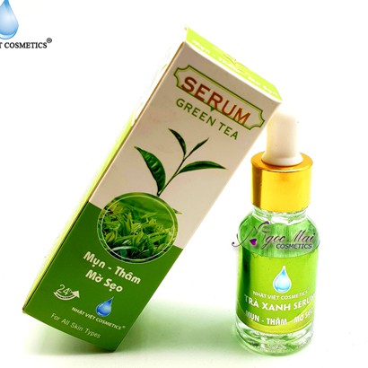 Serum mụn thâm mờ sẹo dành cho da dầu chiếc xuất trà xanh NHẬT VIỆT COSMETICS 15ml