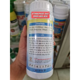 Phân Bón Lá Cao Cấp Nano Kẽm Chelate