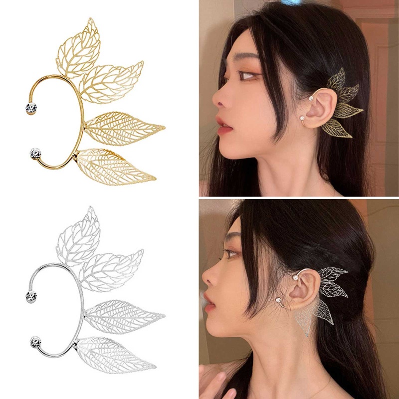 Bông Tai Dạng Kẹp Hình Lá Phong Cách Hanfu Cổ Điển Mùa Hè Không Cần Lỗ Tai Cho Nữ St