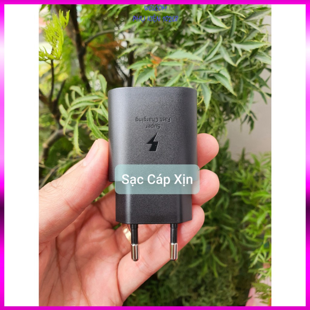 Bộ sạc nhanh hỗ trợ sạc 25W cáp sạc 2 đầu type C - Bảo hành 03 tháng