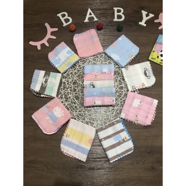Sét 5 khăn sữa sợi tre Leelee Kids