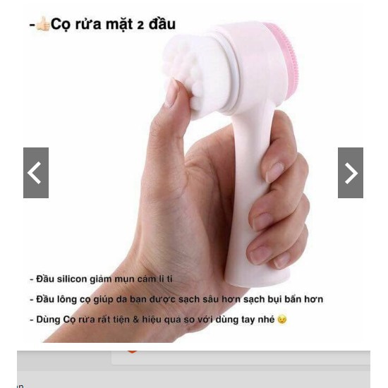 Cọ massage rửa mặt KOREA 2 đầu 3D gai silicon | BigBuy360 - bigbuy360.vn