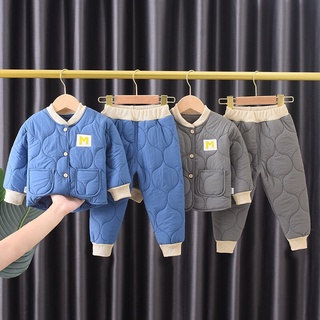 ( MIỄN SHIP ) Bộ áo khoác bông trần dày dặn cho bé trai và bé gái, áo khoác mùa đông cho bé