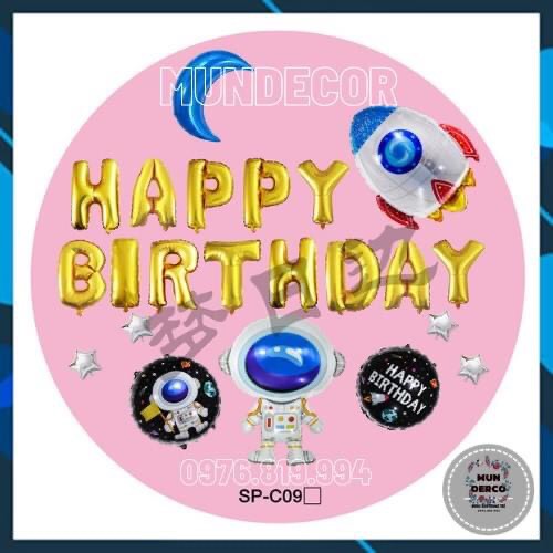 Sét trang trí sinh nhật bé trai bé gái màu sắc siêu đẹp không bao gồm rèm và số