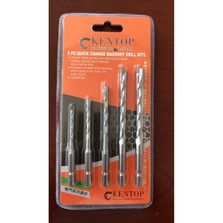 BỘ MŨI KHOAN BÊ TÔNG ĐUÔI LỤC GIÁC 5 MÓN KENTOP
