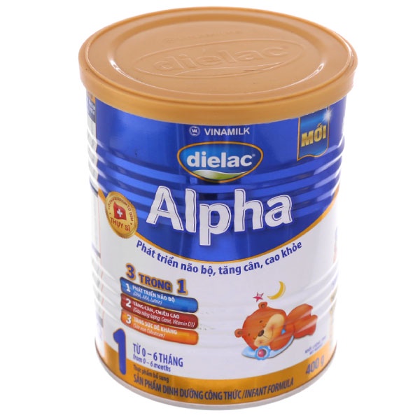 Sữa bột Dielac Alpha 1 lon 400g (0 - 6 tháng)