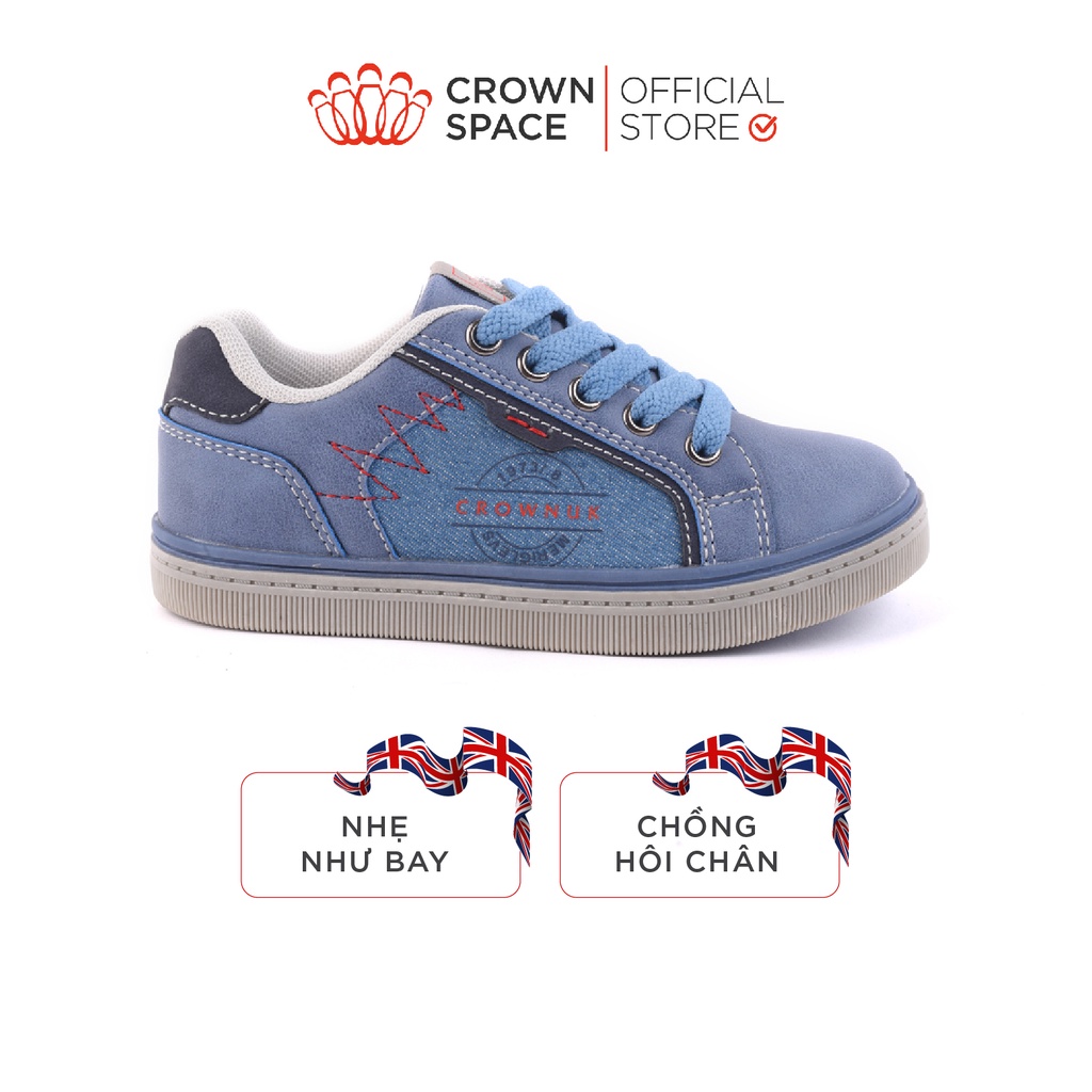 Giày Thể Thao Sneaker Bé Gái Đi Học Đi Chơi Crown Space Cao Cấp CRUK213 Nhẹ Êm, Chống Hôi Chân Size 28 đến 37