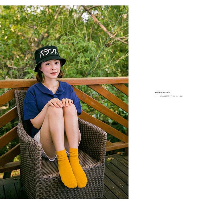 WAFNHA D169 Vớ Cotton Cổ Vừa Thấm Hút Mồ Hôi Màu Trơn Cho Nam Và Nữ