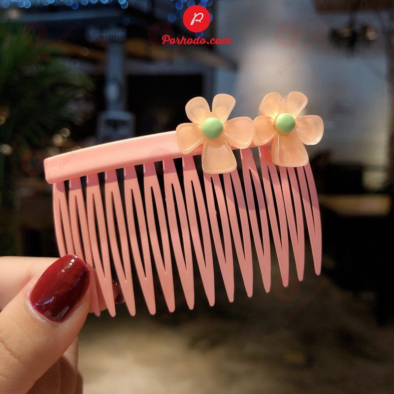 Xược Tóc Mái Nửa Đầu Nhựa Dẻo, Bờm Tóc Gắn Họa Tiết Hoa Dễ Thương Cho Bé Gái