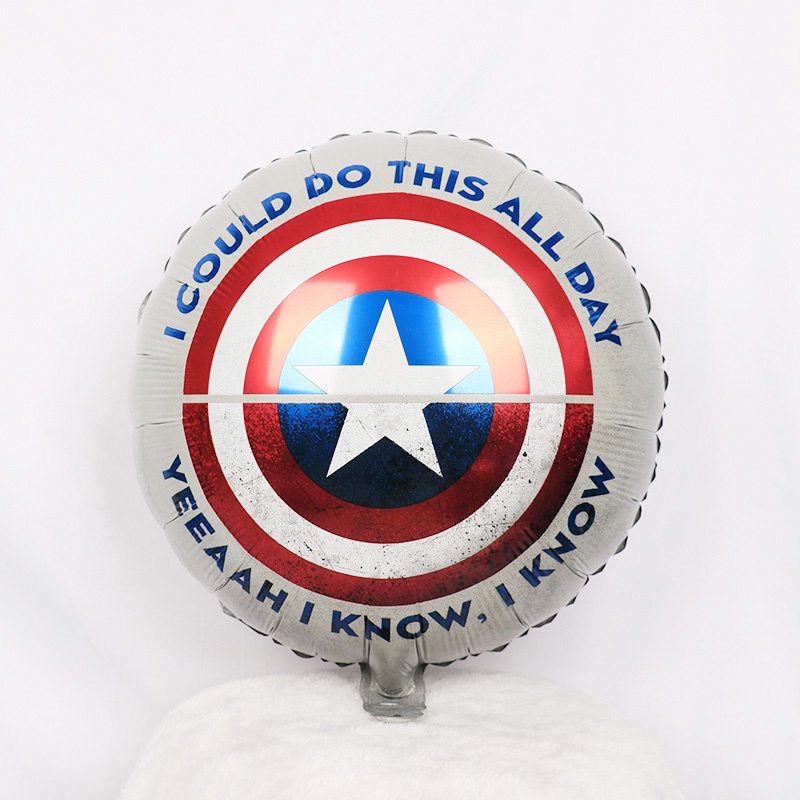 Set 6 Bong Bóng Lá Nhôm Hình Siêu Anh Hùng Marvel Avengers Trang Trí Tiệc Sinh Nhật Cho Bé