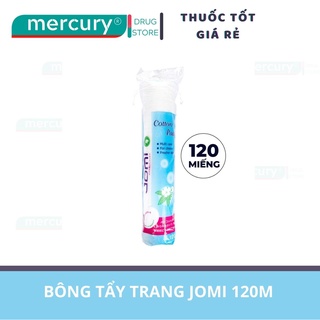 Bông tẩy trang Jomi mềm mịn không xơ bông dạng tròn gói 120 miếng
