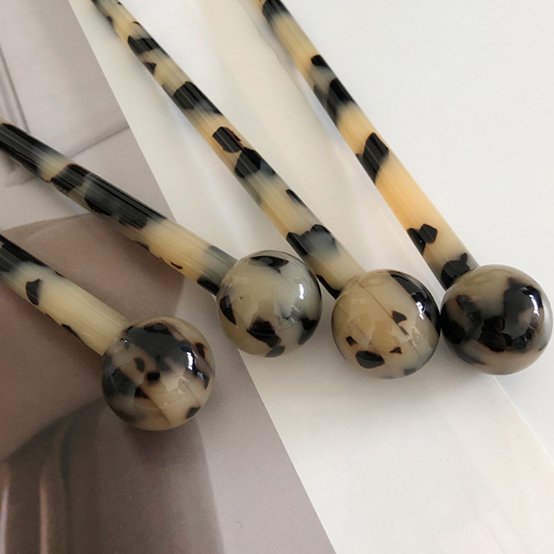 1 Kẹp Tóc Nhựa Họa Tiết Da Báo Thời Trang Cho Nữ