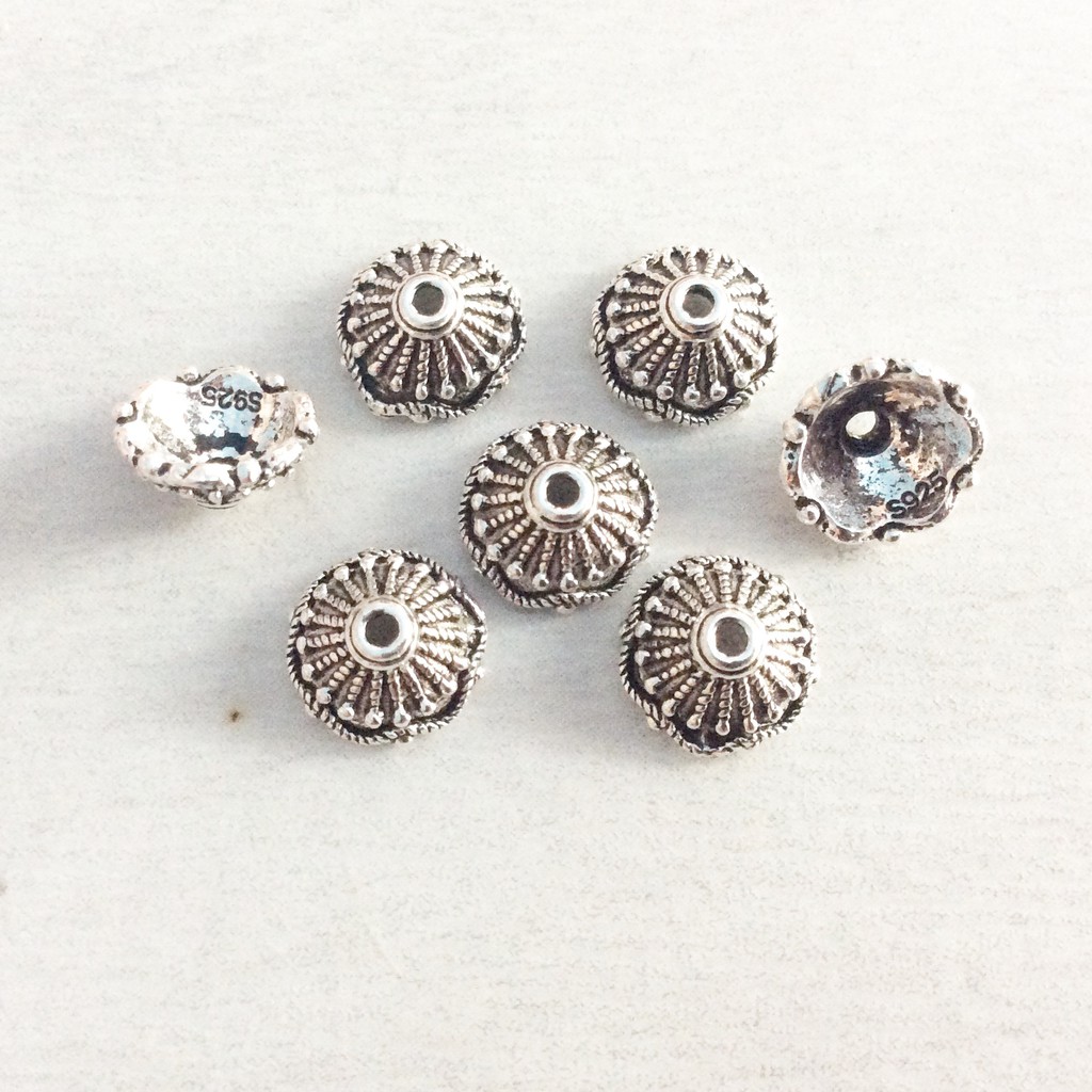 Charm Bạc Chụp hạt đá 10li