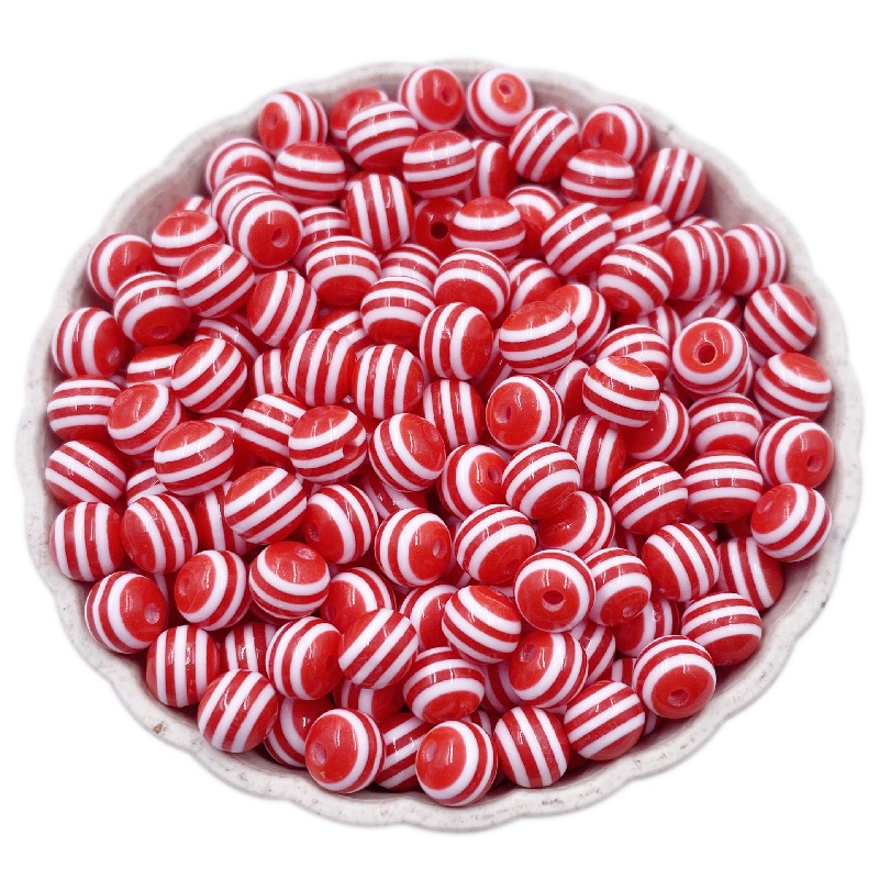 Set 50 Hạt Nhựa 6mm Màu Sắc Cầu Vồng Dùng Làm Trang Sức Vòng Tay/ Vòng cổ DIY