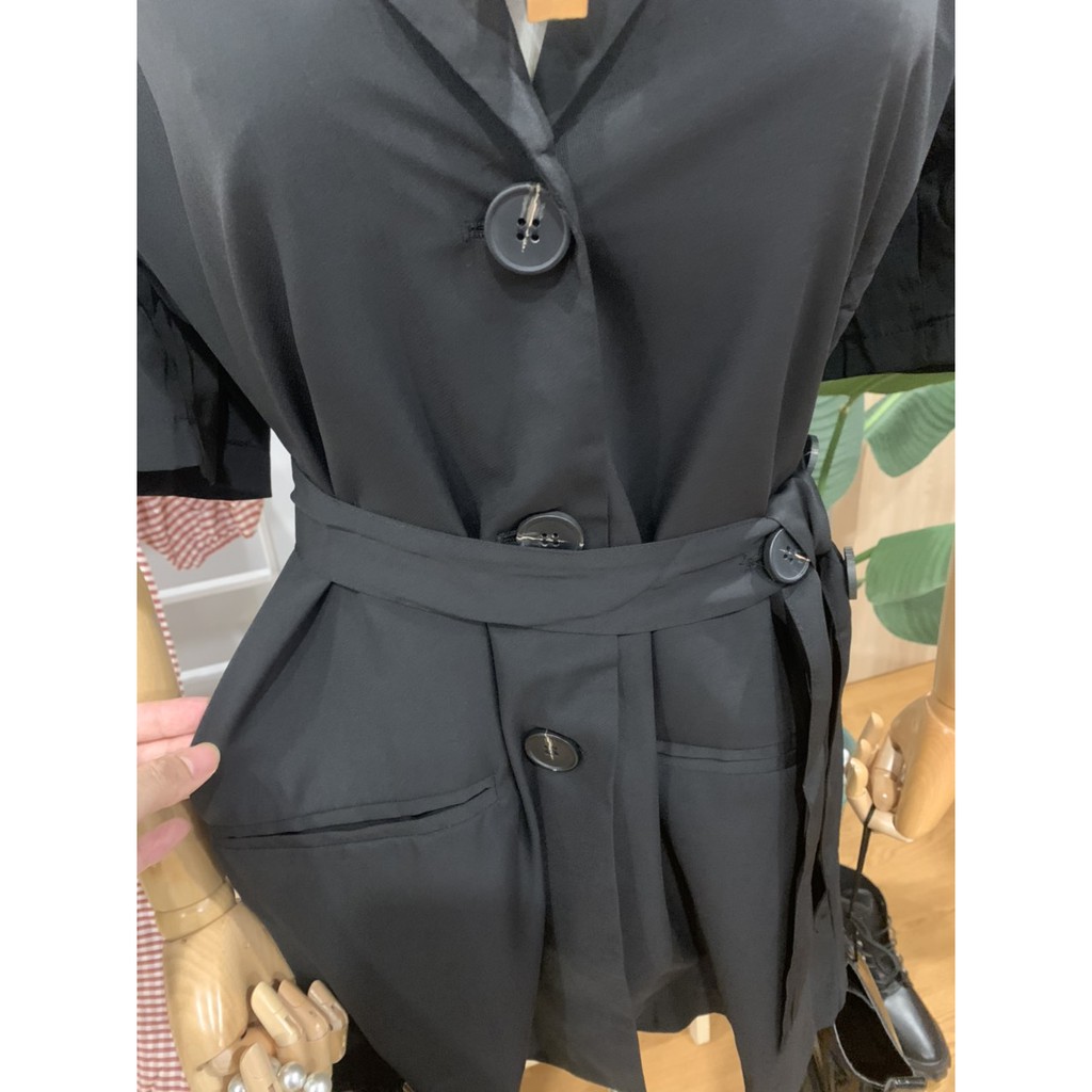 Áo blazers Quảng Châu, áo khoác vét tay ngắn kèm đai Phong cách ulzzang kiểu dáng trẻ trung Hot trend 2021 Mã - A501 | BigBuy360 - bigbuy360.vn