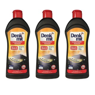 Dung dịch vệ sinh bếp DENKMIT 3 IN 1 nhập khẩu Đức 300ml, lau bếp từ, mặt kính