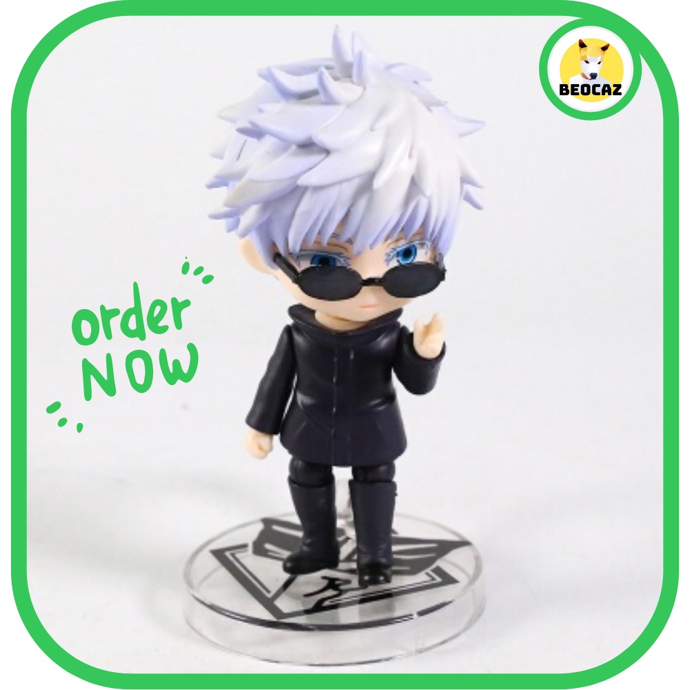 Mô hình Gojo Satoru loại 1 JJK Unoff dễ thương No.1528 kèm phụ kiện Chú Thuật Hồi Chiến Đồ chơi Beocaz Jujutsu Kaisen