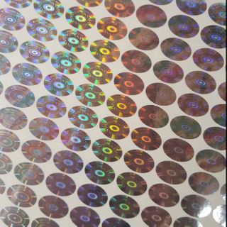 Thanh lý Tem chống giả hologram 7 màu 1x1.6cm oval combo 1.000c