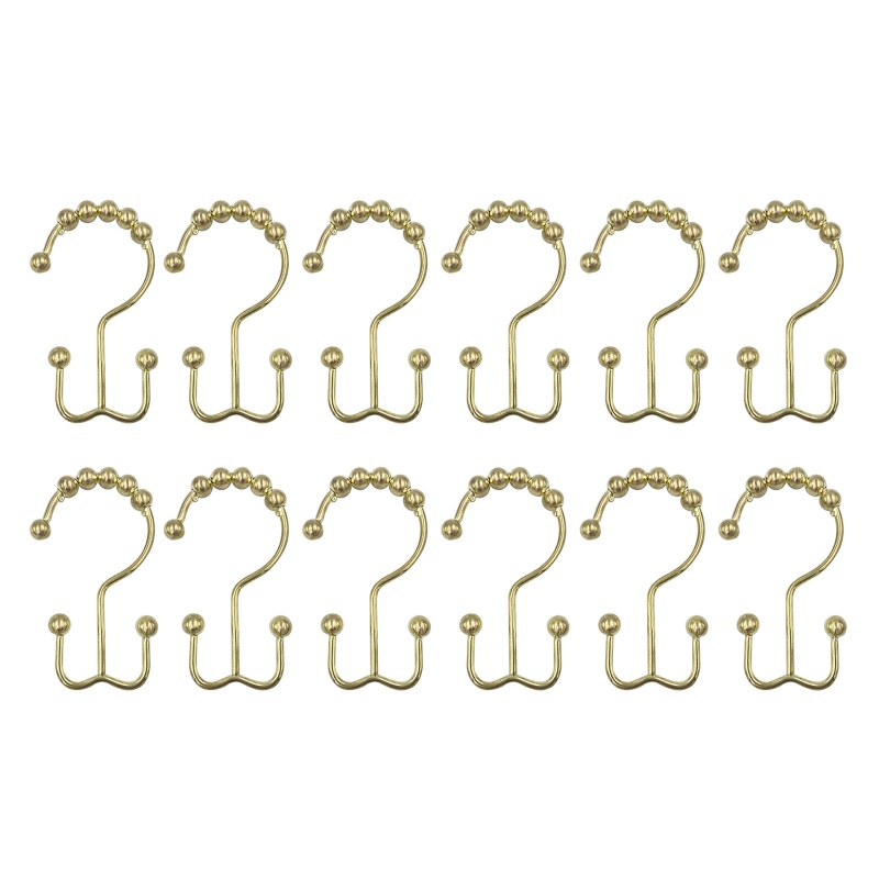 Bộ 12 Móc Treo Rèm Cửa Nhà Tắm Chống Rỉ Sét Dễ Sử Dụng